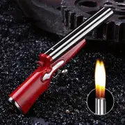 Unique Mini Dual Fire Gas Lighter Cool Novelty Double Barrel Shotgun Shaped
