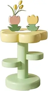 Side Table Unique Flower Shaped Side Table, Small Accent Nightstand, Couch Table End Table Bedside Tables, Living Room Coffee Table, and Sofa Table 20.4 * 23.6 Inches End Tables Living Room(Yellow)