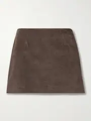 [16ARLINGTON] 16ARLINGTON - Haile Suede Mini Skirt - Brown - UK 8 UK 8 Brown