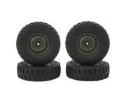 4Pcs Rc Car Wheels Professional High Performance Replacement Rc Tires For Unimog Model P06 Rc Car Green