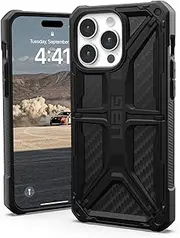 UAG Monarch Drop Protection 5 Layer Case for Apple iPhone 15 Pro Max 6.7-Inch, Carbon Fiber