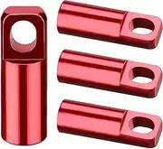 Red Presta Valve caps 2 in 1 Bike tire caps tubeless Presta Valve stem Covers with Valve core Removing Function, Anodized Aluminum, Light Weight, high Performance (4 Pack)