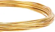 BENECREAT 12 Gauge 16.4 Feet Round Pure Copper Wire Gold Brass Wire for Beading Craft and Jewelry making