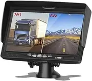2CH Truck Backup Camera 1920 * 1080 Recording DVR AHD Night Vision with 7" Vehicle Rear View Monitor Support SD Card(Monitor Only)
