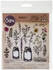Sizzix 662270 Tim Holtz Framelits Dies 23/Pkg-Flower Jar