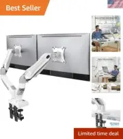 Dual Monitor Stand - Full Adjustable Monitor Desk Mount Swivel Vesa Bracket w...