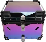 Motorcycle Back top Box case Fit for Yamaha Fit for Honda Motorcycle Tail Box Trunk Universal Top Rail Rear Cases 45L Stainless Toolbox