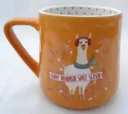 Nicole Miller Home Happy Pumpkin Spice Season Llama Orange Coffee Cup Mug