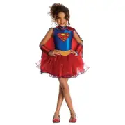 Rubie's Justice League Childs Supergirl Tutu Dress 881627s blue Medium