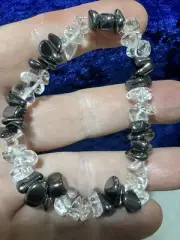 Hematite And Quartz Arthritis Crystal Chip Bracelet