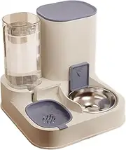 Automatic Cat Feeder 2 in 1 Stainless Steel & PP Automatic Cat Feeder and Water Large Capacity Dispenser Detachable Food Dispenser for Small Dogs and Cats Blue Food
