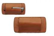 Folding Knife Belt Sheath Holster Horizontal Brown Leather 4.75in x 2.15in