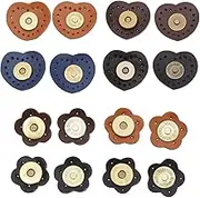 SING F LTD 8Pcs Leather Magnetic Snaps Purse Magnetic Buckle Magnetic Handbag Clasp PU Leather Wallets Snaps Accessories for DIY Making