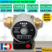 Kasa Solar Hot Water Circulation Booster Pump 240V 100W 65Lmin Replaces Grundfos