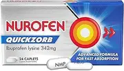 [Nurofen] Quickzorb 24s Caplets 342mg Ibuprofen Lysine Pain Relief, 0.023 kilograms