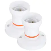 2 Pcs Dual Lamp Holder Light Socket Sockets for Bulbs