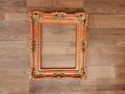 16x20 Distressed Orange Ornate Picture Frame, Wall Baroque Frame for Artwork