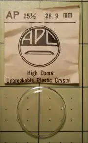APC – AP-25 ½ - 28.9 mm - Watch Crystal Lucite High Round Cylinder - Replacement