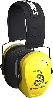 Walker's Game Ear Razor Passive - Yellow - Black Don't Tread on Me Logo, Yl Dtom, Large