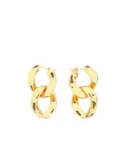 double-link chain earrings One size Yellow