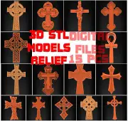 3D stl files relief CROSS for CNC router cnc machine milling