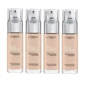 4x L'Oreal Paris True Match Super Blendable Liquid Foundation 30ml 2C Rose Vanil