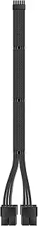 EZDIY-FAB RTX 3000 Series 12 Pin to Dual 8 Pin PCIe Sleeved Extension Cable 300 MM- Connector for NVIDIA Ampere GEFORCE RTX 3060ti 3070 3080 FE Funder Edition- Black