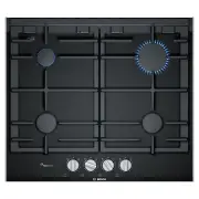 Bosch 60cm Series 8 Black Ceramic Glass Cooktop with FlameSelect. PRP6A6B70A