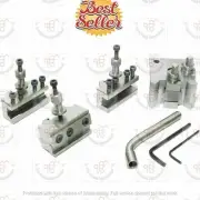 5 Pieces Set T37 Quick-Change Tool post With 2 Standard, 1 Vee,1 Parting holder/