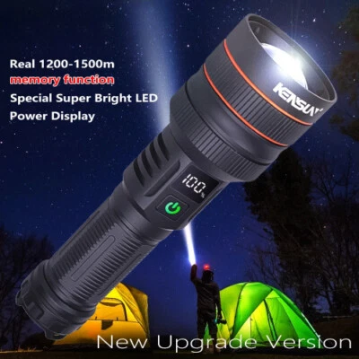 Strong Light High Power LED Flashlight USB Rechargeable Powerful Torch
