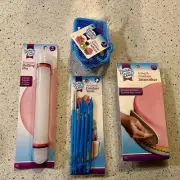 Baked With Love Assorted Fondant Tools Rolling Pin Cutters Smoother NEW