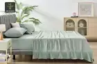 Ovela 100% Natural Bamboo Bed Sheet Set (Mint Green, Double), Bed Sheets, Bed &