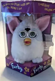 NEW UNOPENED in box All White Snowball Furby Vintage 1998 1st EDITION 70-800