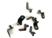 Brackets L Shaped Lot of 8 Cabinet Closet Shelf 1 Hole 1 Peg Black 1/2" New