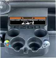 Cart Makes Frequent Stops SEX EZGO RXV Golf Cart Cup Holder / Dash insert. EZ-GO