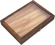 ULTECHNOVO Vintage Specimen Display Box for Butterflies Lid Insect Show Case Multi Functional Storage for Jewelry and Dried Flowers Carbon Color Wall Mountable