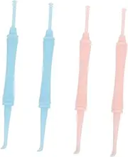 CTIRCHIU 4Pcs Ear Wax Removal Tools Dual Head Spiral Ear Spoons for Ear Cleaning Ergonomic Design for Family Use and Travel Random Colors