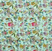 Stunning Cotton Kantha Hand Block Print Bedspread Floral Art King Size Blanket