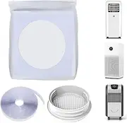 Sliding Door AC Vent Kit,Sealing Portable Air Conditioner Window Kit - Adjustable Air Conditioner Accessories Seal No Drill Replacement Parts for Indoor Dorm Balcony Apartment