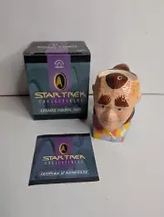STAR TREK 1997 APPLAUSE VOYAGER NEELIX CERAMIC FIGURAL MUG & BOX BUST