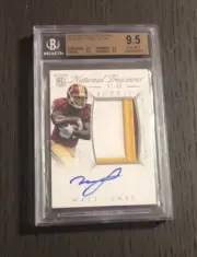2015 National Treasures MATT JONES #133 RC 87/99 Rookie Patch Auto BGS 9.5