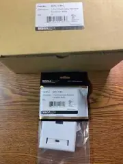 Signamax SKFL-1-WH 1-Port White Data Wall Plate w/Label. 1 Pack