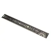 25cm Black Multifunctional PCB Ruler Measuring Tool Angle Meter US