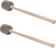 UPKOCH 2pcs Foamed Big Drumsticks with Wood Handle Durable Percussion Hammers for Beginners Students and Musicians Replacement for Bass Drumsticks