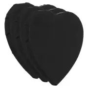 5.9" Heart Canvas Board for Painting, 3 Pcs Blank Panels, Black