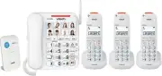 VTech CareLine Corded-Cordless Bundle - Phone System - Deskset Plus 3 Handsets