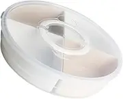 LOPUNER Dried Fruit Plate Fruit Box Snacks Storage Tray Snack Serving Divider Dried Fruit Serving Dish Candy Dish