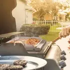 Stainless Steel Cooking Griddle 23" x 16" with Grease Groove Non Stick BBQ Tools