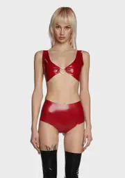 [Behind Closed Drawers] Broken Hearts Latex Bra Top