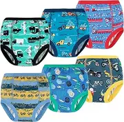 MooMoo Baby Potty Training Pants Absorbent Vehicle Training Pants for Toddler Boys 6 Packs 8T
